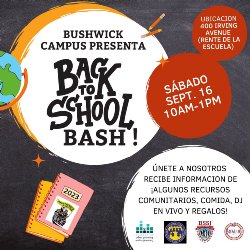 Back to School bash flyer (spanish)